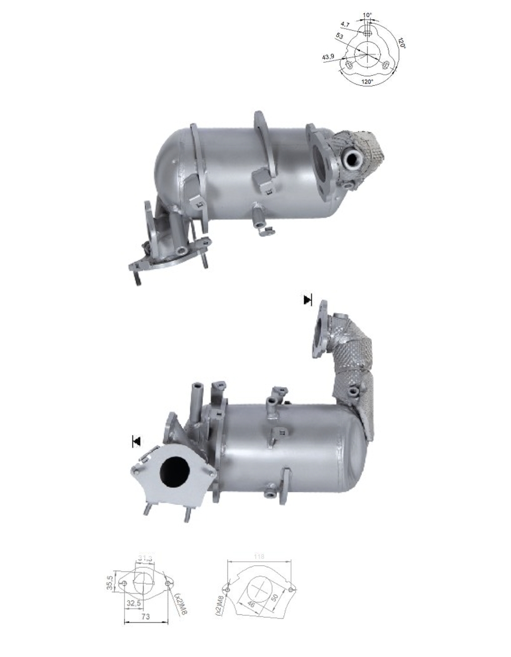 RENAULT QASHQAI Diesel Particulate Filter, 2090000Q1E