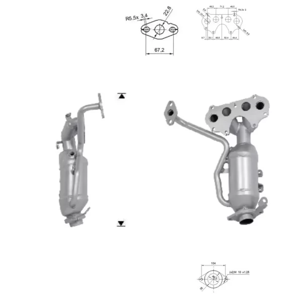 CATALYSEUR OYOTA YARIS 1.5i VVTI