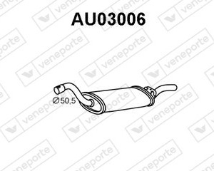Silencieux arrière|VENEPORTE 893253078Q-893253609B-