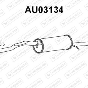 Silencieux arrière|VENEPORTE 8D0253609AA-