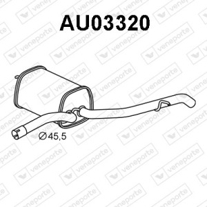 Silencieux arrière|VENEPORTE 8Z0253609N-