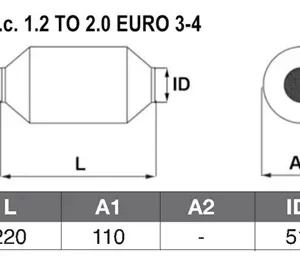 CATALYSEUR UNIVERSAL EURO 3-4