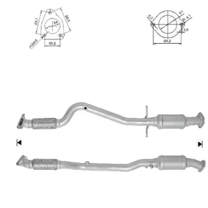 CATALYSEUR OPEL ASTRA 1.4i Turbo 16V