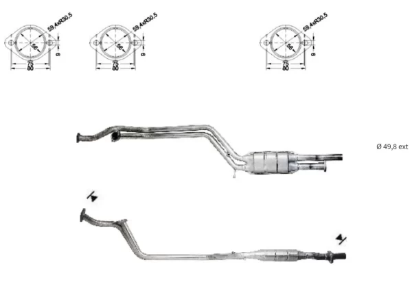 CATALYSEUR MERCEDES W124,T124