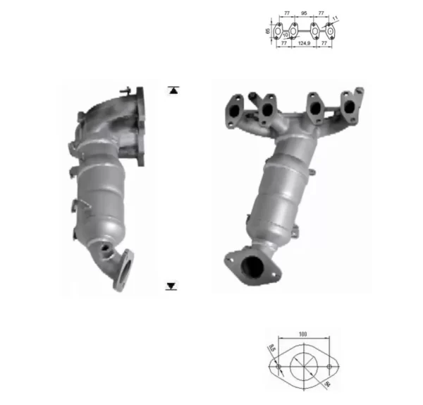 CATALYSEUR FIAT LINEA 1.4i 8V