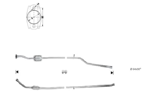 CATALYSEUR PEUGEOT PARTNER 1.9D