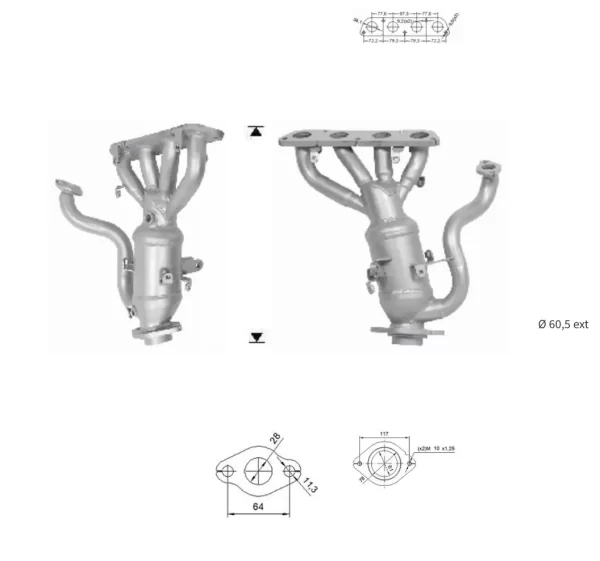 CATALYSEUR TOYOTA C-HR 1.8i