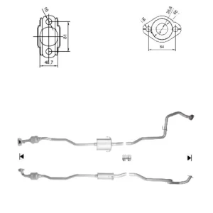 CATALYSEUR TOYOTA YARIS 1.0i 12V