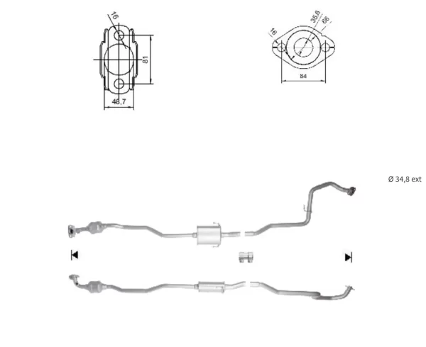 CATALYSEUR TOYOTA YARIS 1.0i 12V