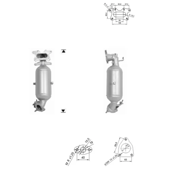 CATALYSEUR HONDA CIVIC 1.8i iVTEC