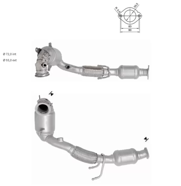 CATALYSEUR SKODA KAMIQ 1.0i 12V TGi