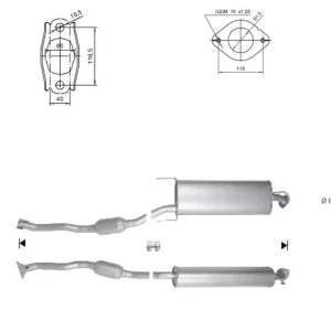 CATALYSEUR TOYOTA RAV 4 2.2TD