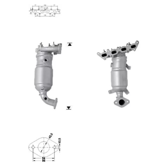 CATALYSEUR FIAT 500L 1.4i MPI
