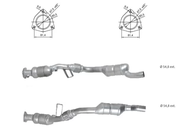 CATALYSEUR AUDI A4 2.4i GAUCHE+DROIT