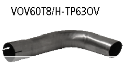 Tuyau de sortie unique pour Volvo VOV60T8/H-TP63OV