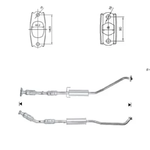CATALYSEUR TOYOTA COROLLA 1.4i 16V