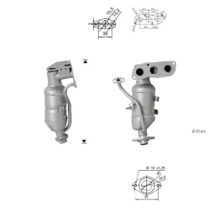 CATALYSEUR TOYOTA YARIS 1.0i VVTI
