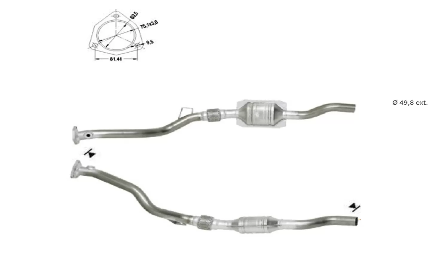 CATALYSEUR AUDI A6 DROIT