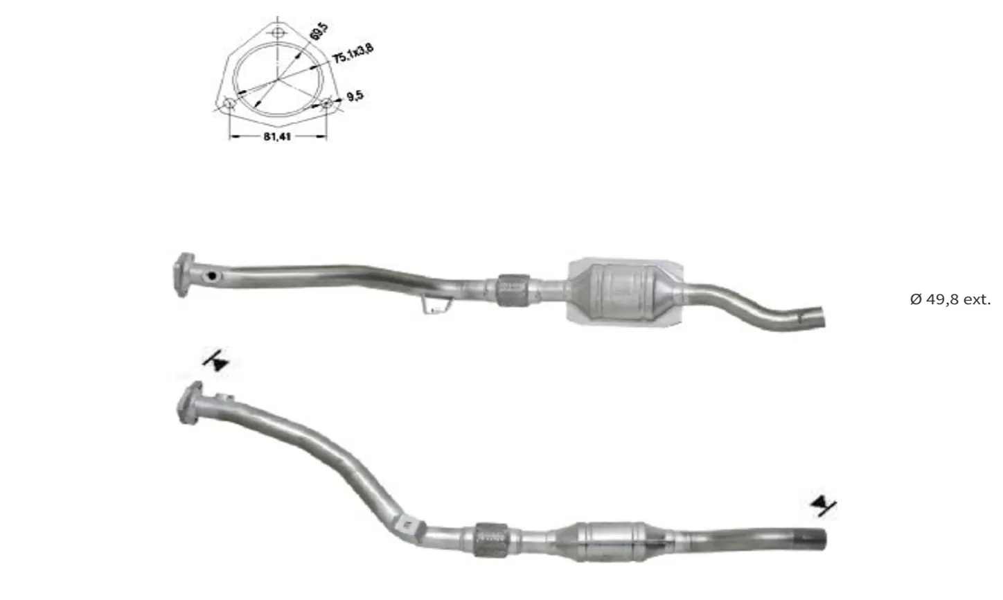 CATALYSEUR AUDI A6 GAUCHE