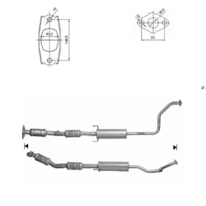 CATALYSEUR TOYOTA PRIUS 1.5i