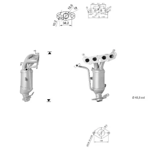 CATALYSEUR TOYOTA AURIS 1.3i VVTi
