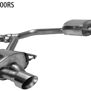 Silencieux arrière avec sortie d’échappement simple 1x Ø 100 mm LH+RH, coupé à un angle de 30° sans trappe d’échappement