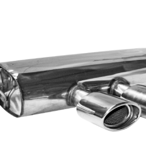 Silencieux arrière avec double sortie d’échappement ovale au milieu 120 x 80 mm
