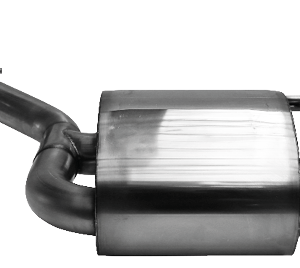 Silencieux arrière double sortie 2 x Ø 90 mm LH incliné 30° (look RACE) avec trappe d’échappement