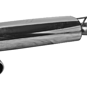 Silencieux arrière avec double sortie d’échappement 2x Ø 90 mm LH + RH, incliné 20°, avec lèvre