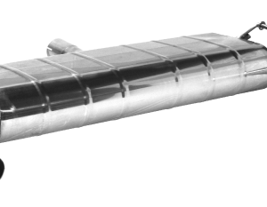 Silencieux arrière avec double sortie d’échappement 2 x Ø 76 mm LH+RH incliné 20°