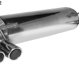 Silencieux arrière avec double sortie d’échappement LH + RH 2 x Ø 76 mm avec lèvre coupée à un angle de 20° MX5 NC (non facelifté)