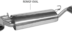 Système d’échappement sport avec 2 sorties d’échappement ovales 120 x 80 mm avec insert