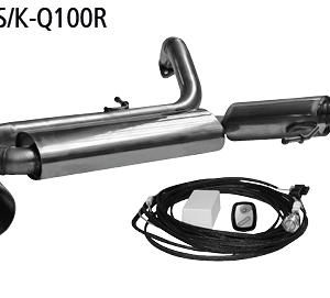 Silencieux arrière avec sortie d’échappement simple au look RACE 1 x Ø 100 mm LH + RH avec trappe d’échappement
