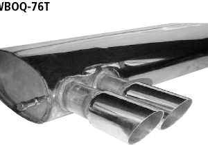 Silencieux arrière transversal à double sortie d’échappement 2 x Ø 76 mm