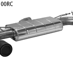 Silencieux arrière LH+RH avec double pot d’échappement, carbone, 2x Ø 100 mm (design RACE), pour soupape d’échappement standard