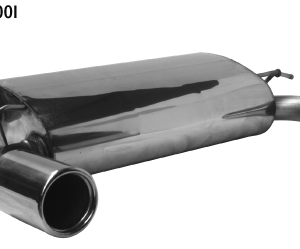 Silencieux arrière avec sortie d’échappement simple LH + RH 1 x Ø 100 mm