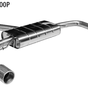Silencieux arrière avec pot d’échappement simple 1 x Ø 100 mm LH + RH, avec insert, avec lèvre, avec soupape d’échappement