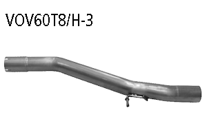 Tuyau de raccordement arrière pour Volvo VOV60T8/H-3
