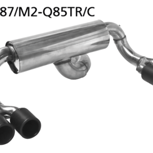 Silencieux arrière avec double sortie d’échappement carbone 2 x Ø 85 mm LH + RH sans trappe d’échappement