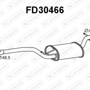 Silencieux central|VENEPORTE 1061946-1067311-1121570-1230850-1230852