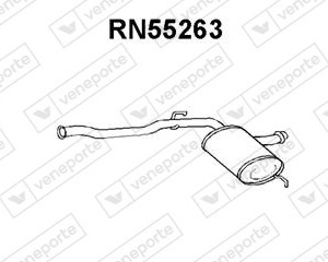 Silencieux central|VENEPORTE 7700796582-7701470134-