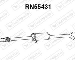 Silencieux central|VENEPORTE 7700844690-