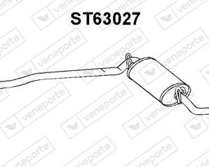 Silencieux arrière|VENEPORTE 021115315E-SE021115315D-SE021115315E-