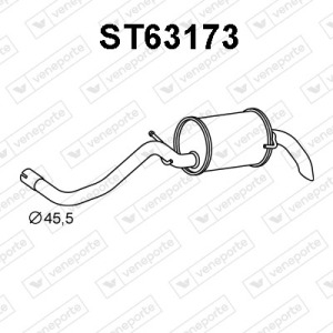 Silencieux arrière|VENEPORTE 6X0253609B-6X0253609J-JZW253609AK-