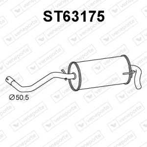 Silencieux arrière|VENEPORTE 6X0253609C-6X0253609H-JZW253609AL-