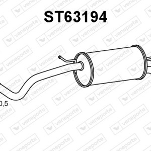 Silencieux arrière|VENEPORTE 6Q6253609AE-6Q6253609AF-6Q6253609AL-6Q6253609BD-6Q6253609BE