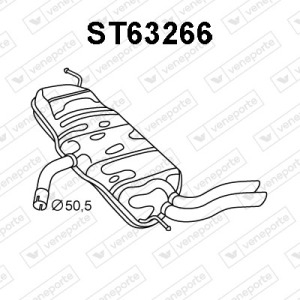 Silencieux arrière|VENEPORTE 5P0253609B-