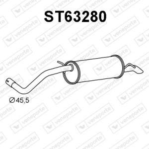 Silencieux arrière|VENEPORTE 6Q9253025BJ-6Q9253609A-6Q9253609AC-6Q9253609AD-6Q9253609BB