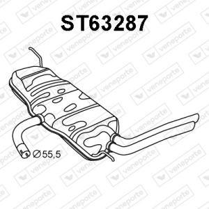 Silencieux arrière|VENEPORTE 5P5253609C-