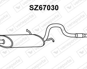 Silencieux arrière|VENEPORTE 1430058B10-1430058B11-1430085C10-